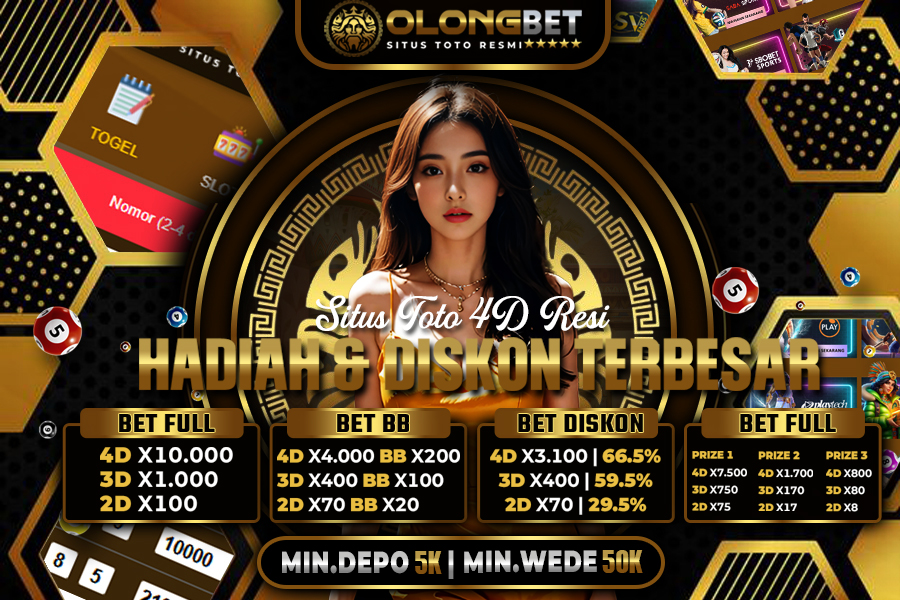 OLONGBET | Link Daftar Situs Toto 4D Togel Hadiah Terbesar & Agen Slot Gacor Terpercaya